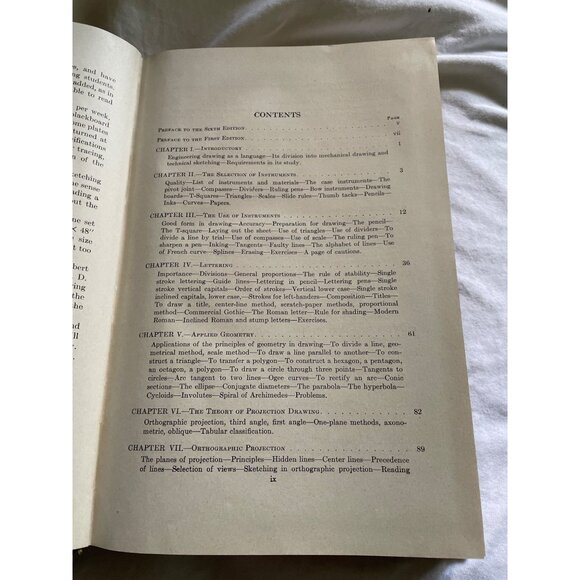 A Manual Of Engineering Drawing By Thomas E. French 1941 Sixth Edition Hardcover - Picture 13 of 16
